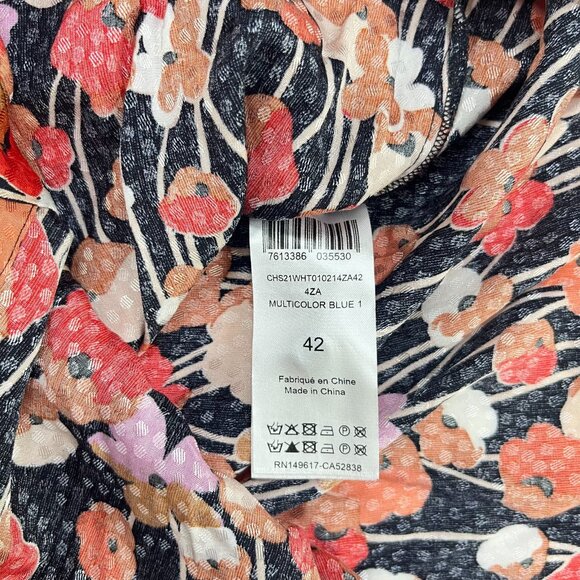 $375 NWOT See By Chloé Floral Top Blouse Shirt Long Sleeve Size 42 Button Up - Picture 8 of 12